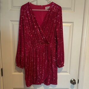 Sparkling Pink Sequin Dress